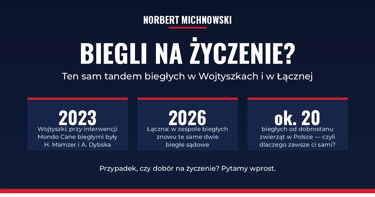 Biegli na życzenie? Ten sam tandem biegłych w Wojtyszkach i w Łącznej